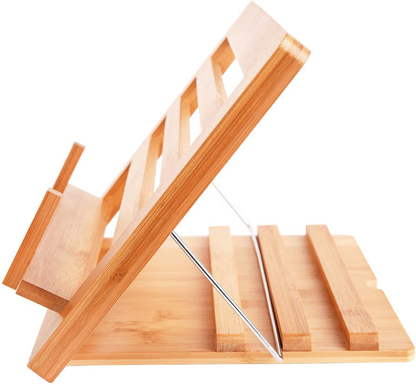 Exerz Bamboo Easel Reading Stand - Cookbook Stand - Bamboo