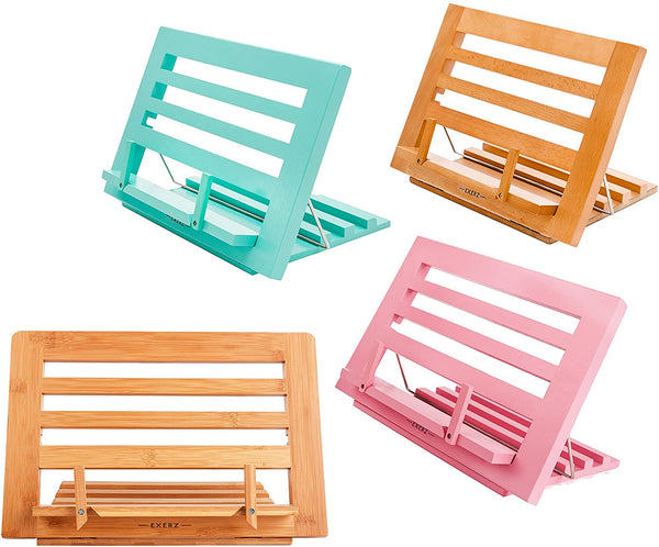 Exerz Bamboo Easel Reading Stand - Cookbook Stand - Bamboo