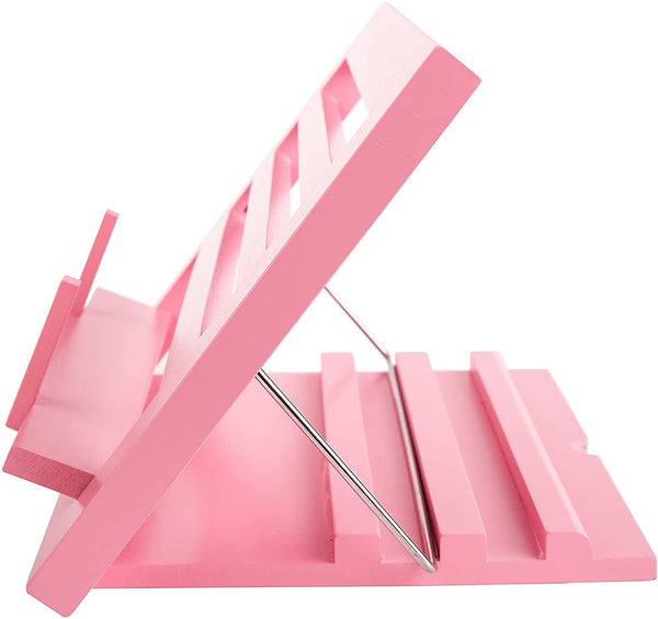 Exerz Wooden Easel Reading Stand - Cookbook Stand - Pink