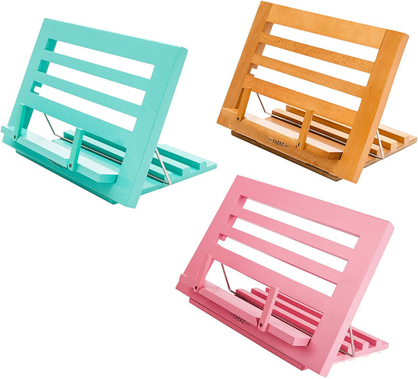 Exerz Wooden Easel Reading Stand - Cookbook Stand - Pink