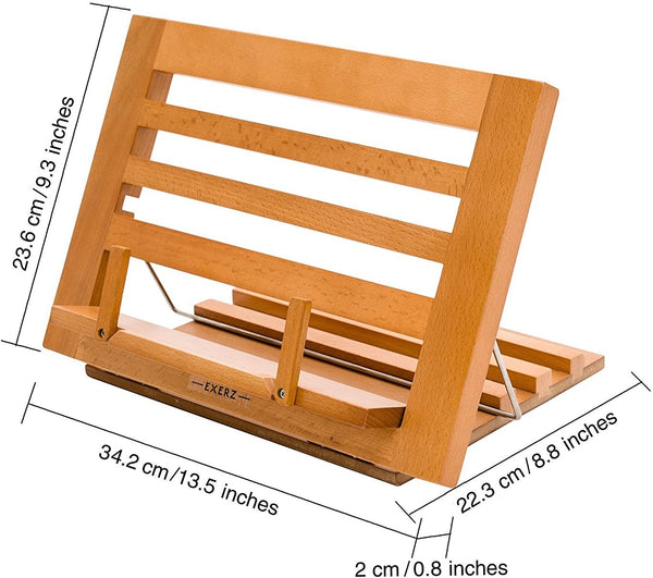 Exerz Wooden Easel Reading Stand - Cookbook Stand -  - Wooden