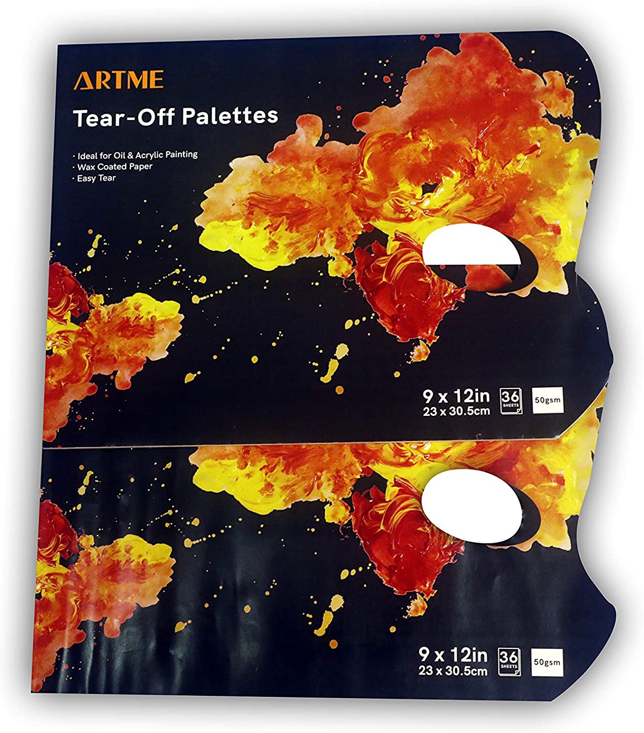 Artme Tear-off Paper Palettes 22.9x30.5cm, 50g, 36 sheets - Disposable Palettes - 2pk