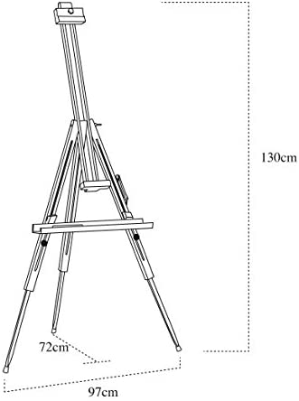 Exerz Field Easel Wooden Tripod Portable Foldable - Beech Wood  - Max Height up to 191cm