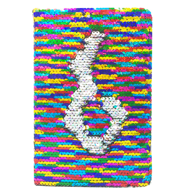 Exerz Reversible Sequin Notebook A5 Size - Rainbow