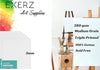 Exerz 30cm Round Canvas Panels 6pcs- 3mm 280gsm 100% Cotton Diameter 30cm Canvas Board