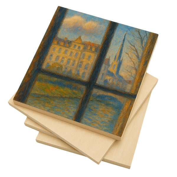 EXERZ Wooden Paint Boards 30.5x30.5cm – 4 Pack Square Wooden Panels for Acrylic, Oil & Mixed Media Painting – Large Smooth Panels Craft Boards for Artists, Kids & DIY Projects