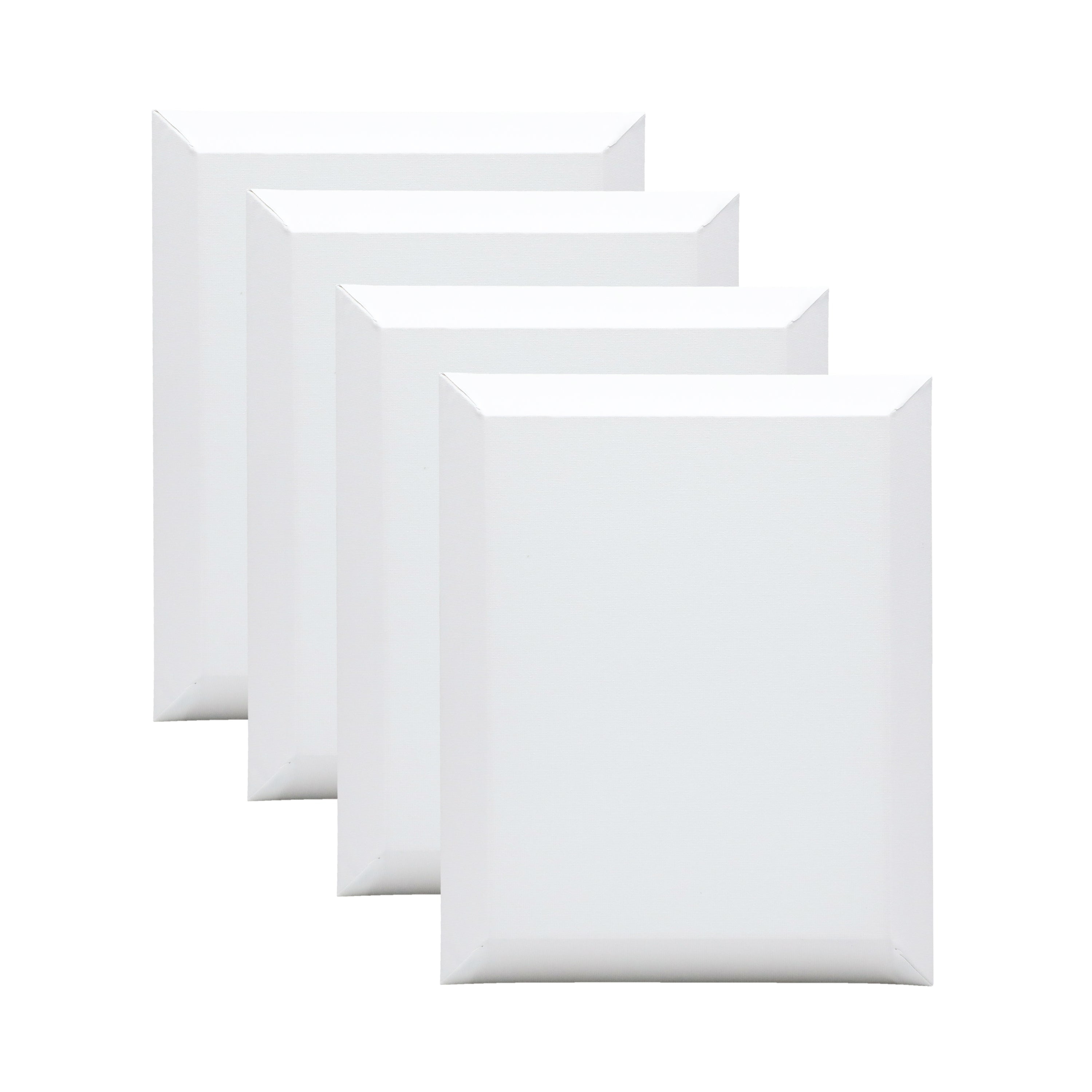 EXERZ 24x30cm Bevelled Edge Pre-Stretched Canvas 4pk - 100% Cotton, Wooden Frame