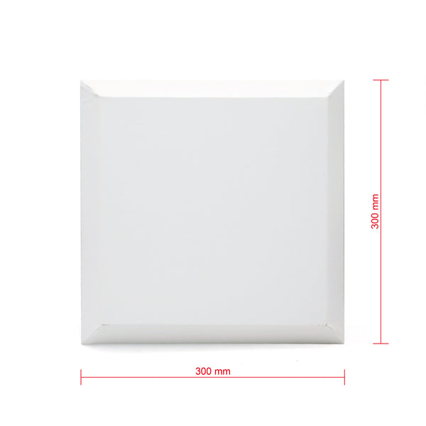 EXERZ 30x30cm Bevelled Edge Pre-Stretched Canvas 4pk - 100% Cotton, Wooden Frame
