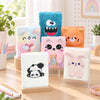 EXERZ A5 Fluffy Panda Notebook - Embroidered Cover, 160 Pages Lined Paper
