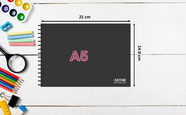 Artme A5 Sketch Pad, 30 Sheets 160gsm, Spiral Bound, Sketchbook - 2pk