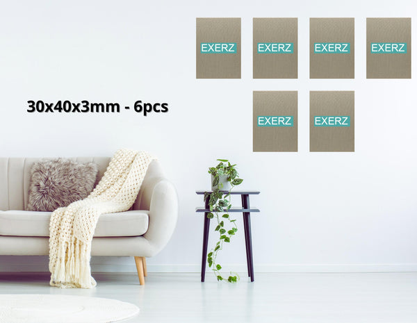 Exerz 30x40cm Linen Canvas Panels 3mm 6pcs - A3 Canvas Board 280gsm