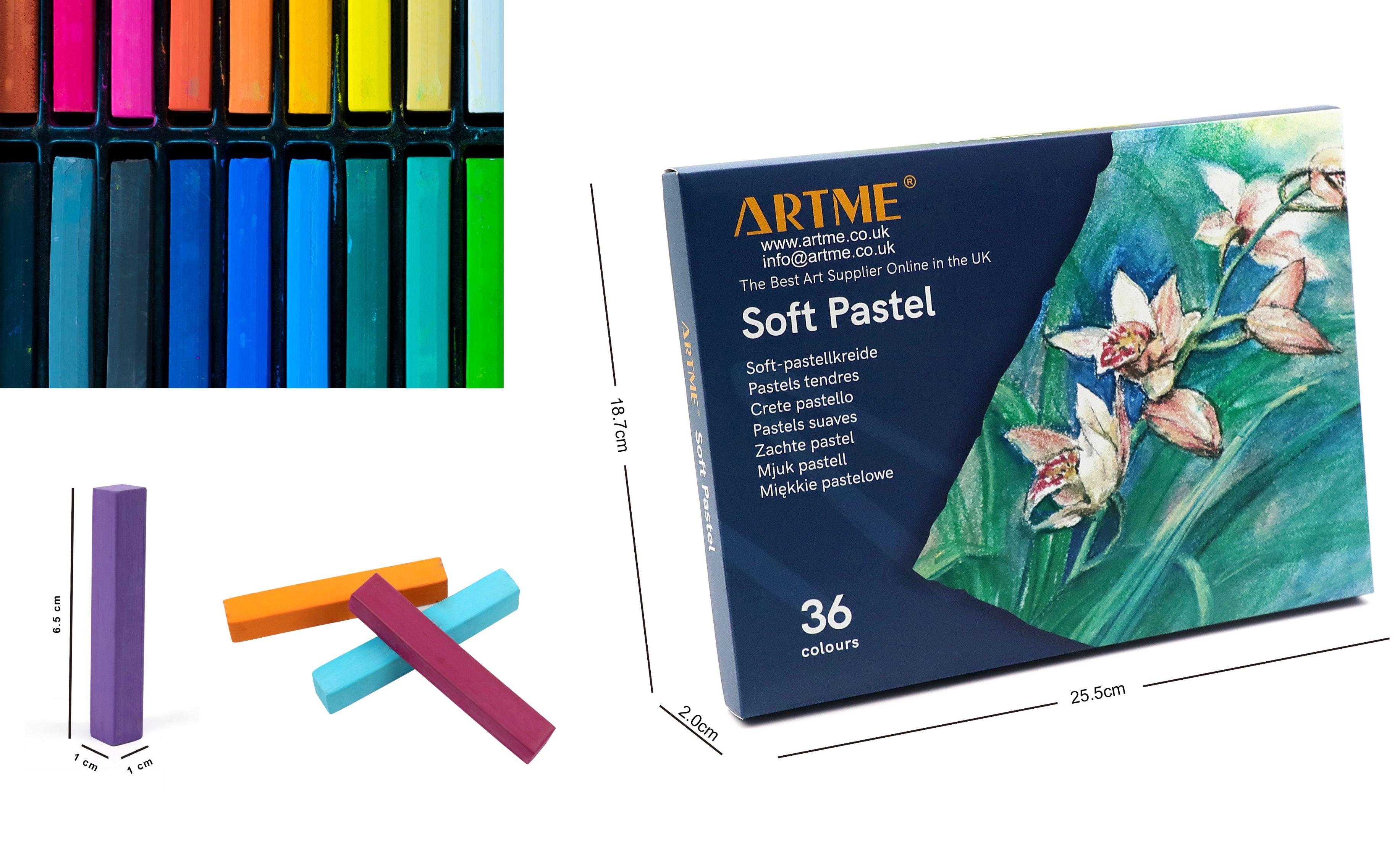 Artme Soft Pastel Paint Sticks Set 36 Assorted Vibrant Colours