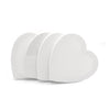 Exerz 20cm Heart Shape Stretched Canvas 4 Pack - 1.7cm 280GSM/ 100% Cotton Blank/Triple Primed