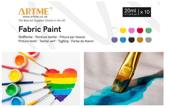 Artme Fabric Paint Set 10 Colours 20ml x 10