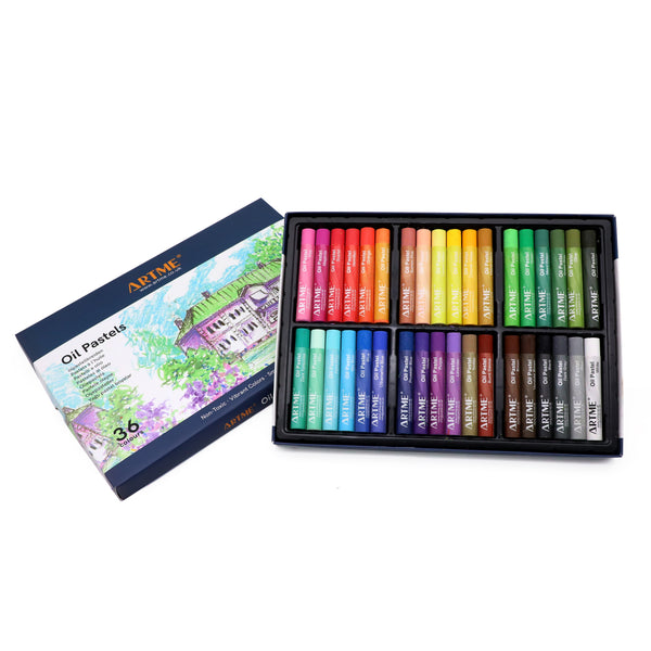 Artme Oil Pastel Paint Sticks 36 Assorted Vibrant Colours.