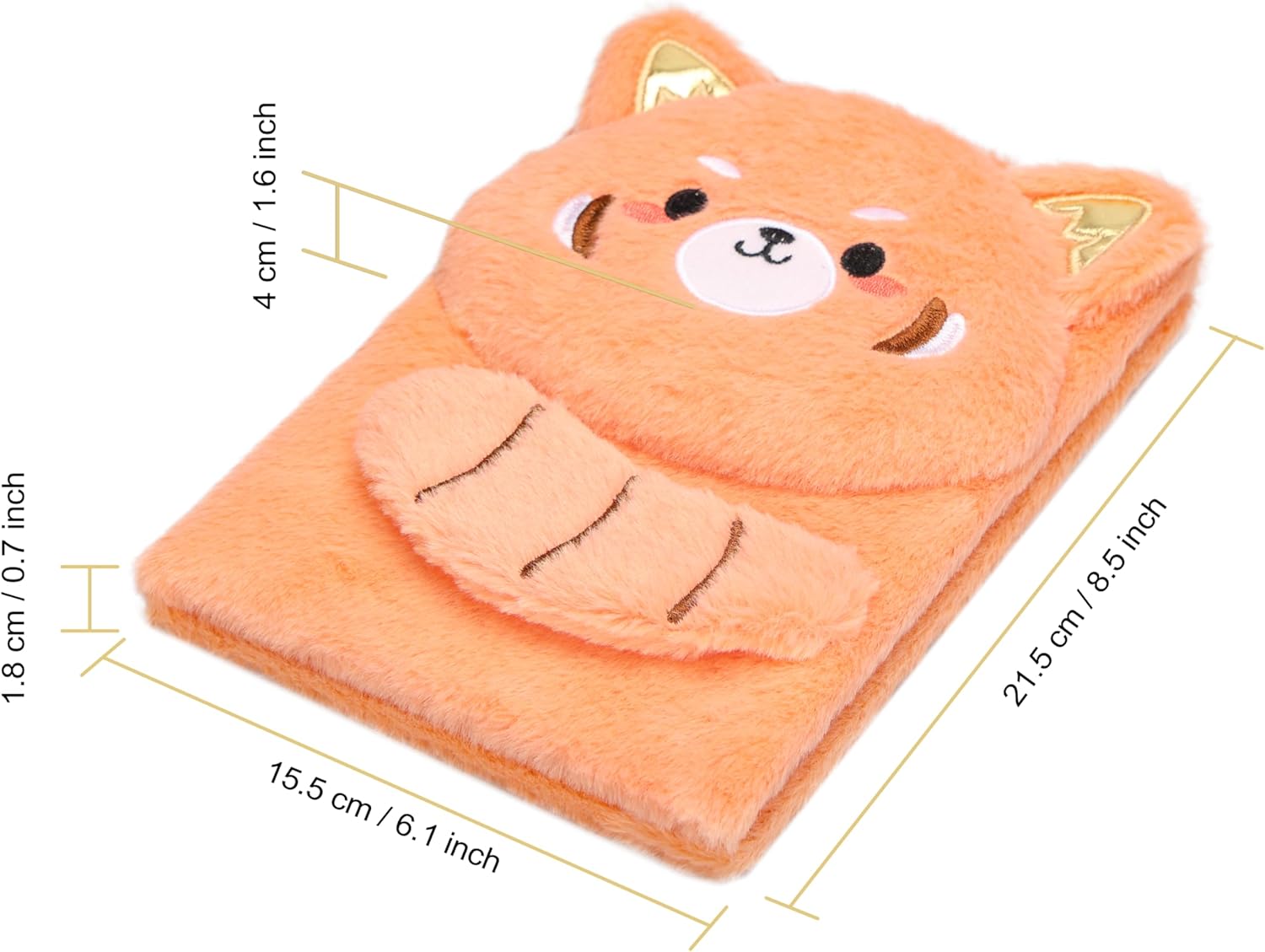 EXERZ A5 Notebook - Raccoon - Orange Fluffy