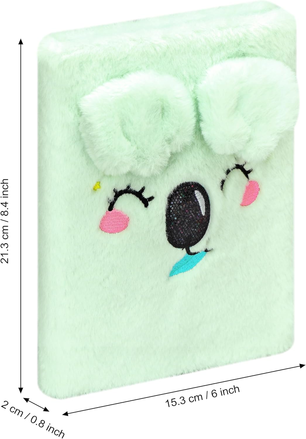EXERZ A5 Notebook - Mint Green Koala - pop up ears