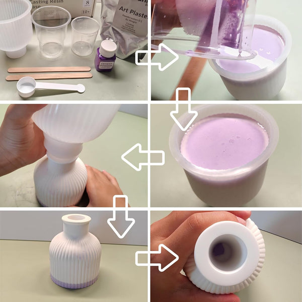 ARTME Vase Craft Set – Make Your Own Vase Purple White - DIY Kit