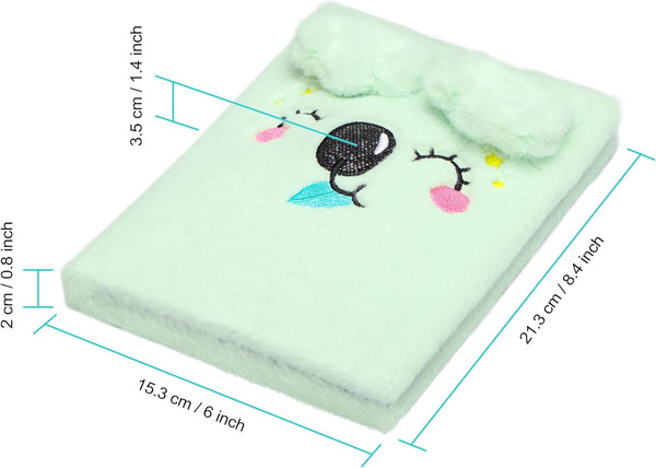 EXERZ A5 Notebook - Mint Green Koala - pop up ears