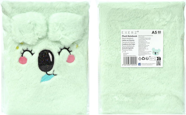EXERZ A5 Notebook - Mint Green Koala - pop up ears