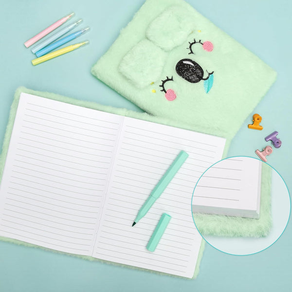 EXERZ A5 Notebook - Mint Green Koala - pop up ears
