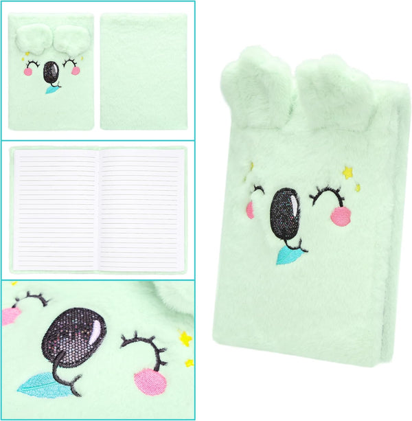 EXERZ A5 Notebook - Mint Green Koala - pop up ears