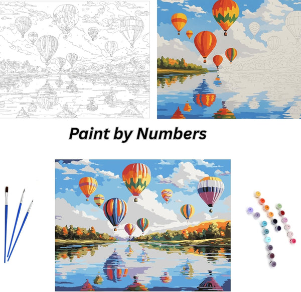 Paint by Number Canvas - Balloon 30x40cm Rolled Up Canvas