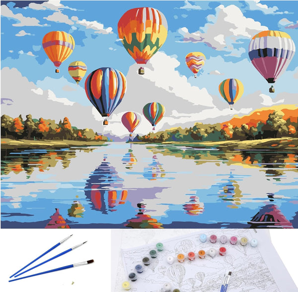 Paint by Number Canvas - Balloon 30x40cm Rolled Up Canvas