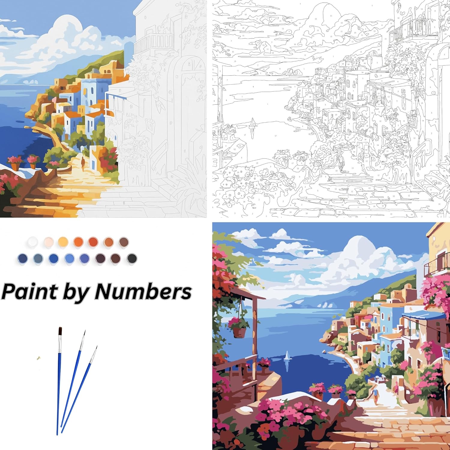 Paint by Number Canvas - Sea 30x40cm Rolled Up Canvas