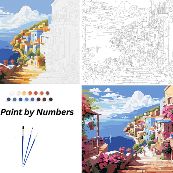 Paint by Number Canvas - Sea 30x40cm Rolled Up Canvas