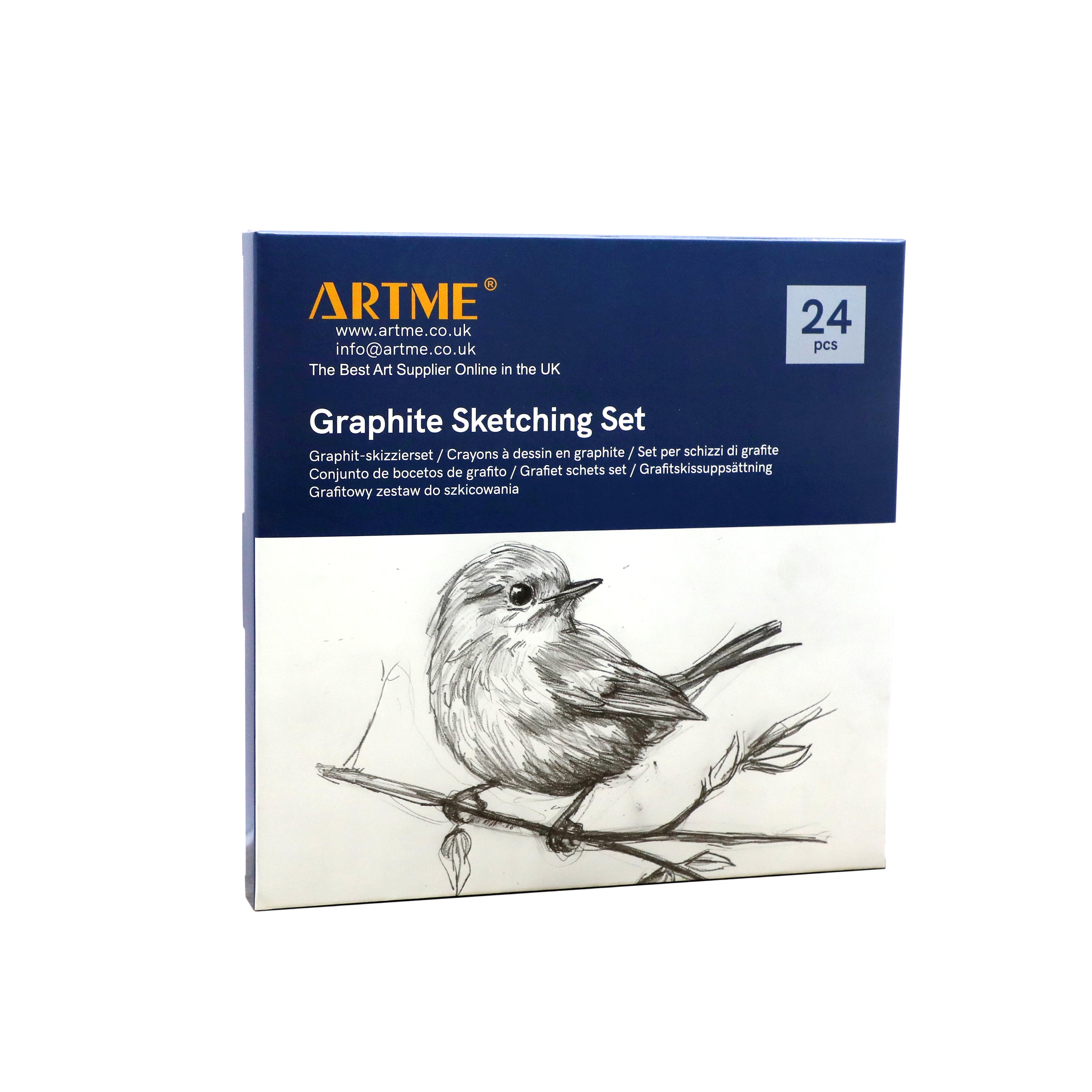 Artme Graphite Sketching Set 24pcs - Complete Drawing Kit