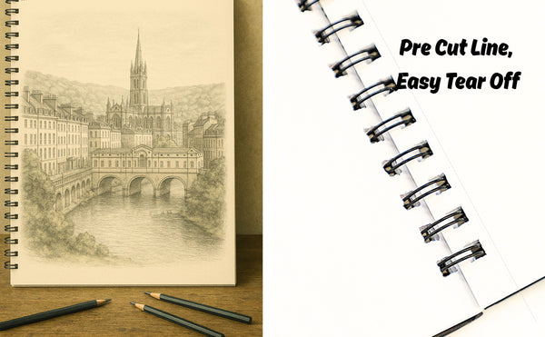 Artme A2 Sketch Pad, 30 Sheets 160gsm, Spiral Bound, Sketchbook Portrait
