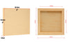 EXERZ Wooden Paint Boards 15.2x15.2cm – 6 Pack - Square Wooden Panels for Acrylic, Oil & Mixed Media Painting