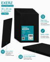 Exerz Black Canvas Panels 20x25cm 12pcs 3mm Canvas Board 280gsm 100% Cotton