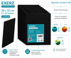 Exerz Black Canvas Panels 20x25cm 12pcs 3mm Canvas Board 280gsm 100% Cotton