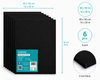 Exerz 40x50cm Black Canvas Panels 3mm 6pcs - Canvas Board 100% Cotton 280gsm