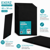 Exerz 40x50cm Black Canvas Panels 3mm 6pcs - Canvas Board 100% Cotton 280gsm