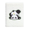 EXERZ A5 Fluffy Panda Notebook - Embroidered Cover, 160 Pages Lined Paper