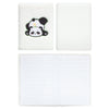 EXERZ A5 Fluffy Panda Notebook - Embroidered Cover, 160 Pages Lined Paper