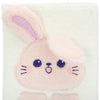 EXERZ A5 Fluffy Rabbit Notebook -Foldable Ears, 160 Pages Lined Paper
