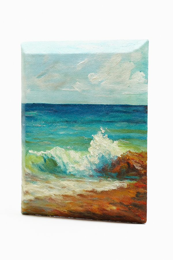 EXERZ 24x30cm Bevelled Edge Pre-Stretched Canvas 4pk - 100% Cotton, Wooden Frame