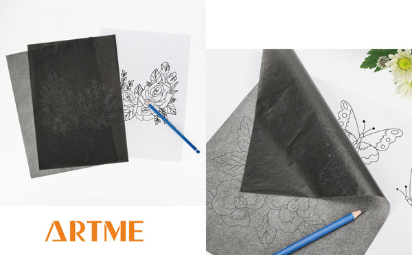 ARTME Transfer Paper, A4 Size, 100 Sheets, Graphite Carbon Transfer Not Erasable