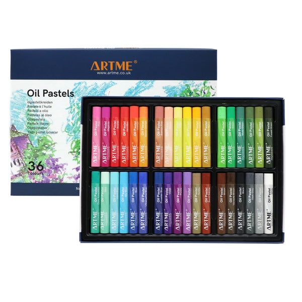 Artme Oil Pastel Paint Sticks 36 Assorted Vibrant Colours.