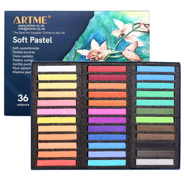 Artme Soft Pastel Paint Sticks Set 36 Assorted Vibrant Colours