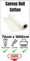 EXERZ Cotton Canvas Roll 76cm X 10M, 330gsm - Acrylic Painting, Oil Painting, Inkjet Printing (Cotton)