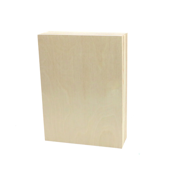 EXERZ Wooden Paint Boards 20.3x25.4cm – 4 Pack Square Wooden Panels for Acrylic, Oil & Mixed Media Painting – Large Smooth Panels Craft Boards for Artists, Kids & DIY Projects (8"x10"-4PK)