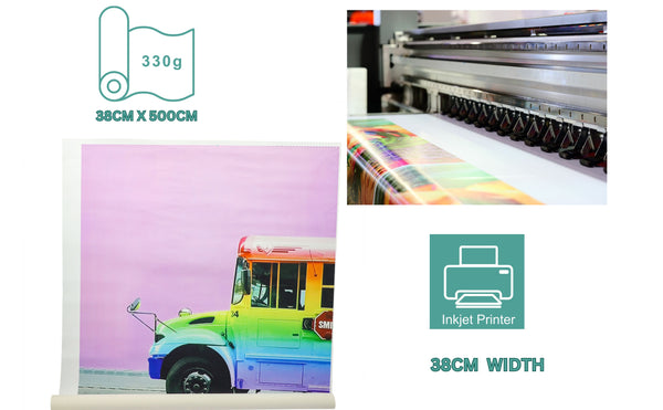 EXERZ Cotton Canvas Roll 38cm X 5M, 330gsm - Acrylic Painting, Oil Painting, Inkjet Printing (Cotton) (Copy)