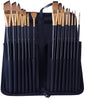 Exerz Artist Paint Brush Set 15pcs in a Case with Pop-up Stand - Perfect for Acrylic Oil Gouache Water Colours & Face Paint