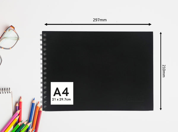 Artme A4 Sketch Pad, 30 Sheets 160gsm, Spiral Bound, Sketchbook - 1pk