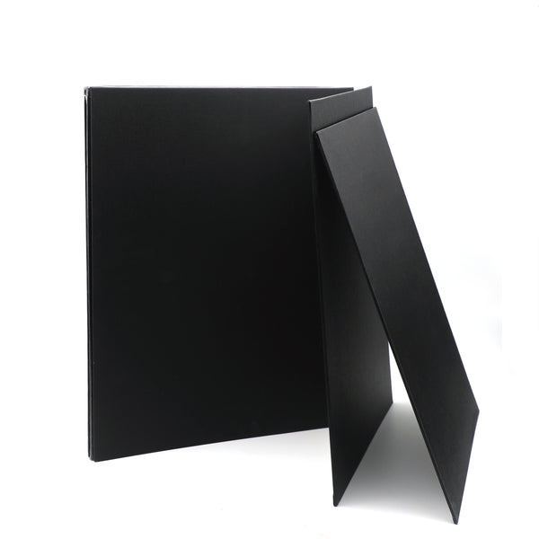 Exerz 30x40cm Black Canvas Panels 3mm 6pcs - A3 Canvas Board 100% Cotton 280gsm